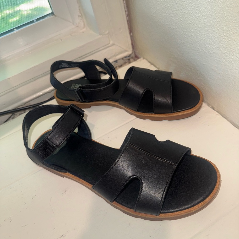 Black Leather Sandals
